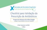 Checklist para Validação da Prescrição de Antibióticos