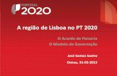 A região de Lisboa no PT 2020