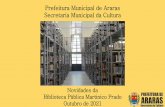 Prefeitura Municipal de Araras Secretaria Municipal da Cultura