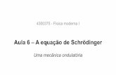 Aula 6 – A equação de Schrödinger