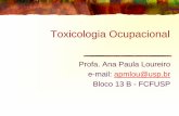 Toxicologia Ocupacional - University of São Paulo