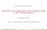 Desenho de Linguagens de Programação e de Compiladores