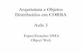Arquitetura e Objetos Distribuídos em CORBA Aula 3 ...