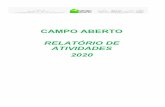 RELATÓRIO DE ATIVIDADES 2020 - Campo Aberto