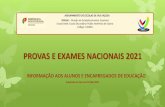 PROVAS E EXAMES NACIONAIS 2021