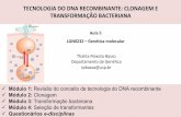 TECNOLOGIA DO DNA RECOMBINANTE: CLONAGEM E …