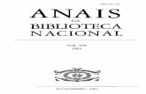 ISSN 0100-1922 ANAIS DA BIBLIOTECA NACIONAL