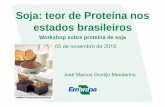 Soja: teor de Proteína nos estados brasileiros