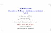 Termodinâmica Transições de Fase e Fenômenos Críticos