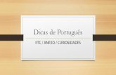 Dicas de Português - Programa de Educação Tutorial