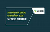 ASSEMBLEIA GERAL ORDINÁRIA 2020 SICOOB CREDISC
