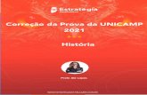 Correção da Prova da UNICAMP 2021 História
