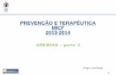 PREVENÇÃO E TERAPÊUTICA MICF 2013-2014