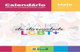 Calendário Maio MAIO DA DIVERSIDADE LGBT+ 2021