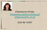 Filomena Pinto Filomena.pinto@lneg.pt mfpinto@fc.ul.pt 210 ...