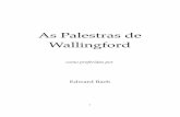 As Palestras de Wallingford - The Bach Centre