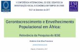 Gerontocrescimento e Envelhecimento Populacional em África