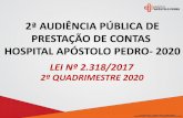 2ª AUDIÊNCIA PÚBLICA DE PRESTAÇÃO DE CONTAS HOSPITAL ...
