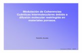 Modulación de Coherencias Cuánticas Intermoleculares ...