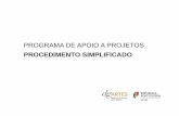 PROGRAMA DE APOIO A PROJETOS - dgartes.gov.pt