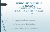CONTRIBUIÇÕES DA PSICOLOGIA HISTÓRICO- CULTURAL