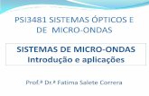 SISTEMAS DE MICRO-ONDAS Introdução e aplicações