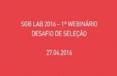 SGB Lab 2016: apresenta§£o Webinrio pr©-selecionados