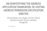 ON DEMYSTIFYING THE ANDROID APPLICATION FRAMEWORK: DEMYSTIFYING THE ANDROID APPLICATION FRAMEWORK: RE-VISITING