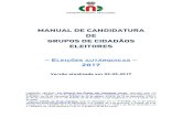 Manual de Candidatura de Grupos de Cidad£os eleitores ... Financiamento da Campanha Eleitoral e