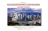 ECOSSISTEMAS HUMANOS Professora: Dayse Luna Barbosa Monitor: Daniel Santos M“DULO 1 CLASSES GERAIS