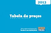 Tabela precos Folha 2013