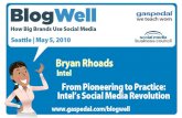 BlogWell Seattle Social Media Case Study: Intel, presented by Bryan Rhoads